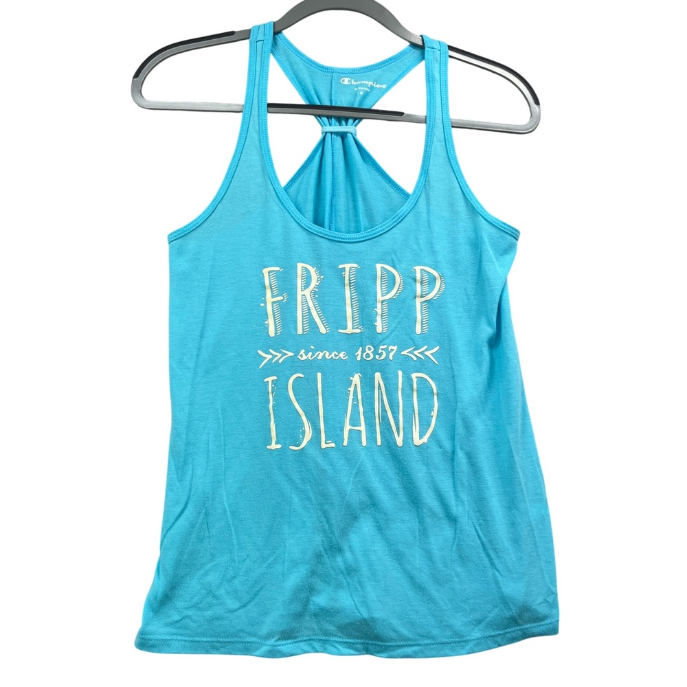 Fripp Island‎ Champion Tank Top Womens S Blue Racerback Beach Casual Gym Workout